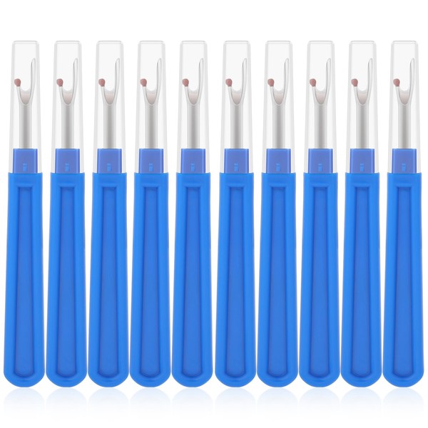 KALIONE Pack of 10 Seam Rippers Set, Professional Seam Ripper, Seam Ripper, Blue Seam Ripper, Ergonomic Handle, for Sewing, Seam Removal, Embroidery, Knitting, Cross Stitch