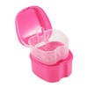 Denture Box with Removable Filter Basket, False Teeth Container for