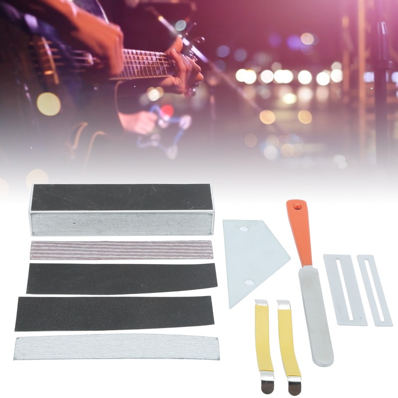 Guitar Leveling Tool Set File Leveler Beam Sandpaper Fingerboard Care