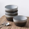 Stone lain Vince Rustic Stoneware Bowl Set, 4 Count, Grey