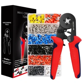 Preciva crimping pliers wire end ferrules set with 1200 ferrules tool kit 0.25 - 10.00 mm2