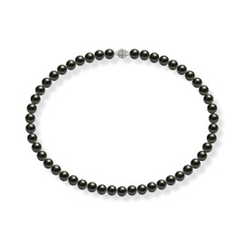 Schmuckwilly sea shell pearl necklace - sea shell pearl necklace chain peacock green with magnet clasp 20 inch dmk0003-50 (8mm)