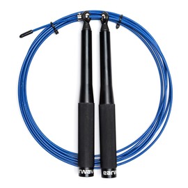 Earwaves ® Momentum Jump Rope Aluminium 3 Metre Steel Cable with PVC Coating with Extra Cable (Black)