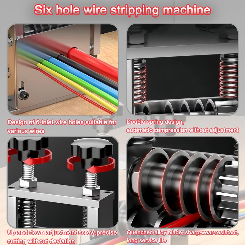 Manual Wire Stripper Machine,Drill Powered Hand Crank Wire Stripper Tool