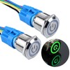 DMWD 2PCS 22mm Latching Push Button Switch 12V-24V On/Off 1NO
