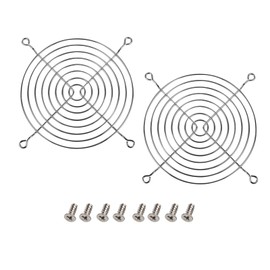 Ronyaoko 140mm Grill, Metal Grill for 140mmx140 Fans, Computer Cooling Fan Cover，Air Ventilation Protector Guard，2 Pcs