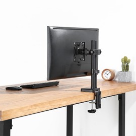 Maclean MC-983 Post Mount for Screens, 17-32 Inch Monitor Mount up to 8 kg, Post/Tube Diameter from 28 to 60 mm, Monitor Arm