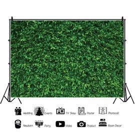 Pnylzzyxh Green Leaves Backdrop Greenery Leaf Wall Backdrop Wedding Birthday Party Baby Shower Bridal Shower New Year Theme Party Decorations Banner Photography Background Studio Props 10x10ft