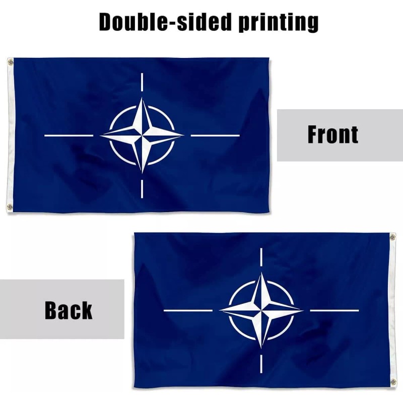Eexpress NATO Flag 3x5ft House Flag North Atlantic Treaty Organization