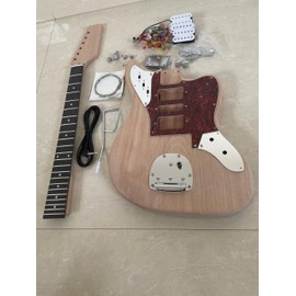 Electric Guitar Kit Beginner Kit 6 String Handed with Mahogany Body Mahogany Neck Rosewood Fingerboard Chrome Hardware DIY Build Your Own Guitar.