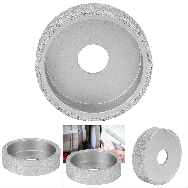 7.3cm Brazed Diamond Edge Grinding Wheel Flat Grinding Wheel for