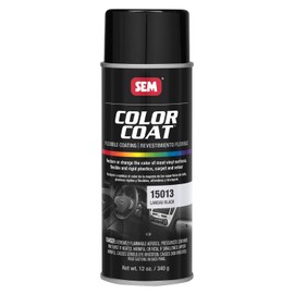 SEM Color Coat - Plastic & Vinyl Flexible Coating, Landau Black, 12 Oz. Aerosol