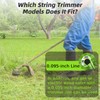 095 Trimmer Line, 380ft Square Twist Heavy Duty Weed Eater