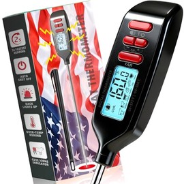 Termómetro de carne digital Antonki, termómetro de alimentos de lectura instantánea inteligente con sonda súper larga para cocinar, asar, hornear, dul