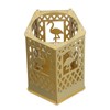 Metal Assembled Pen Holder Gold Hollow Pattern Flamingo Surfaces Plating