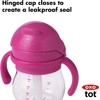 OXO Tot Straw Cup with Grow Handle safety pink