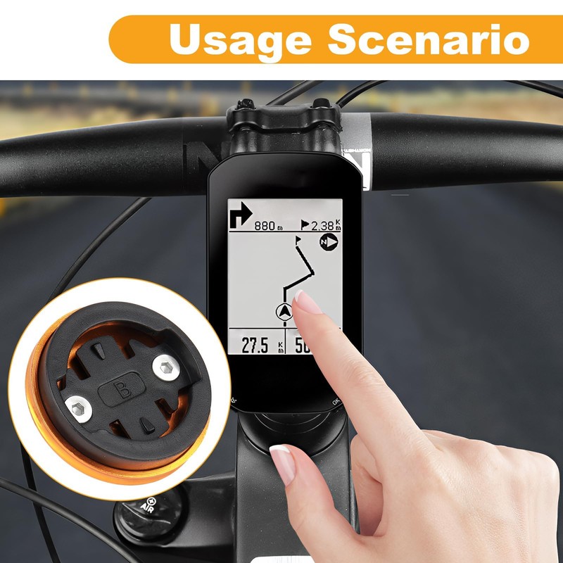 Bicycle Stem Top Cap Mount Adapter for Garmin Edge 25