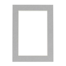 12x16 Mat Bevel Cut for 11x12 Photos - Acid Free Mid Grey Precut Matboard With Backing Board and Crystal Clear, Self Seal Photo Mat Bag - For Pictures, Photos, Framing - 4-ply Thickness