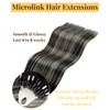 Hetto Micro Loop Hair Extensions Human Hair Ombre Black Micro