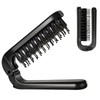 Mini Folding Hair Brush - Travel Pocket Boar & Nylon