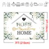 Mocsicka Housewarming Backdrop 7x5ft Home Sweet Home Greenery Eucalyptus Leaves