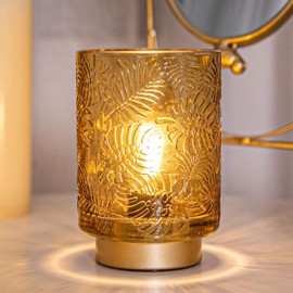 ULAROOM Small Battery Operated Lamp-Portable Cordless Table Lamps with LED Bulb for Home Decor,Wireless Leaf Battery Powered Lamp for Bedroom Living Room Dorm Decor Aesthetic (Jade Green)