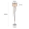 beaysyty Modern Style Crystals Floor Lamp Chrome Finish and Plentiful