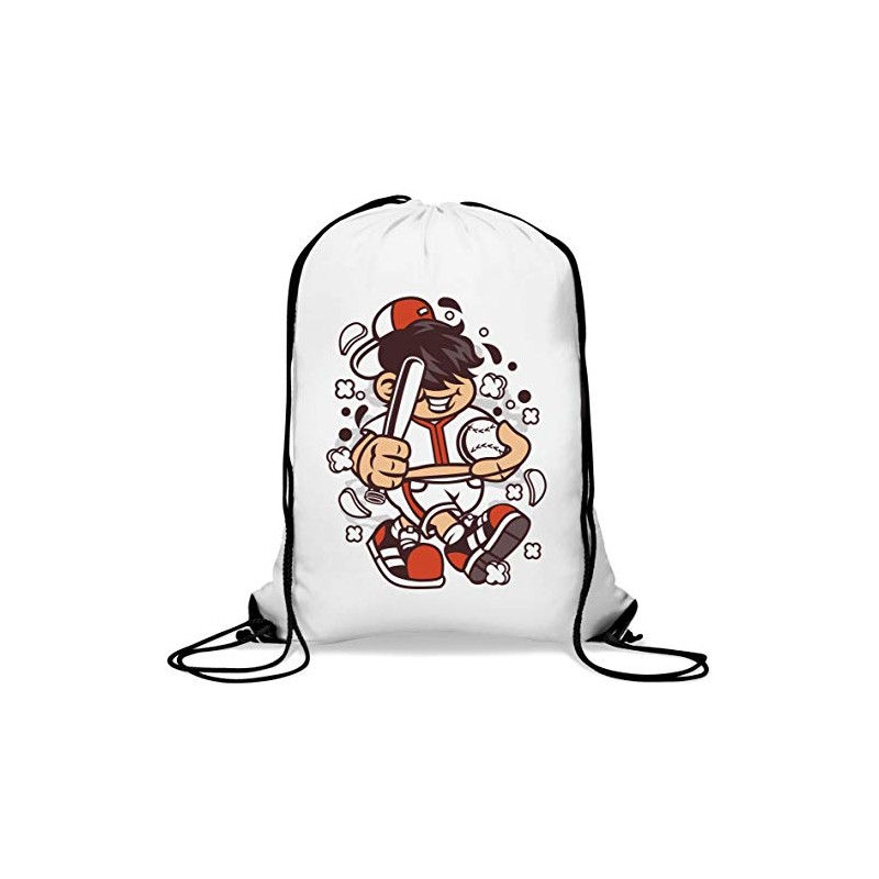 Baseball Kid American Sports Sport Art Gym Bag Casual Drawstring