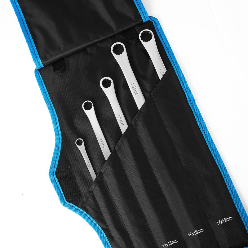 DURATECH 5-Piece Extra Long Wrench Set, Double Box End Wrench