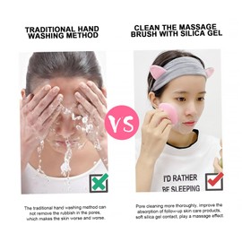 FOMIYES Portable Facial Cleansing Brush Ultra Soft Deep Pore Cleaning Suitable for Skin