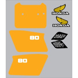 Evolution MX 1983 Honda XR 80 Decal Kit Gas Tank, Number Plates and Side Panel Waring Decals