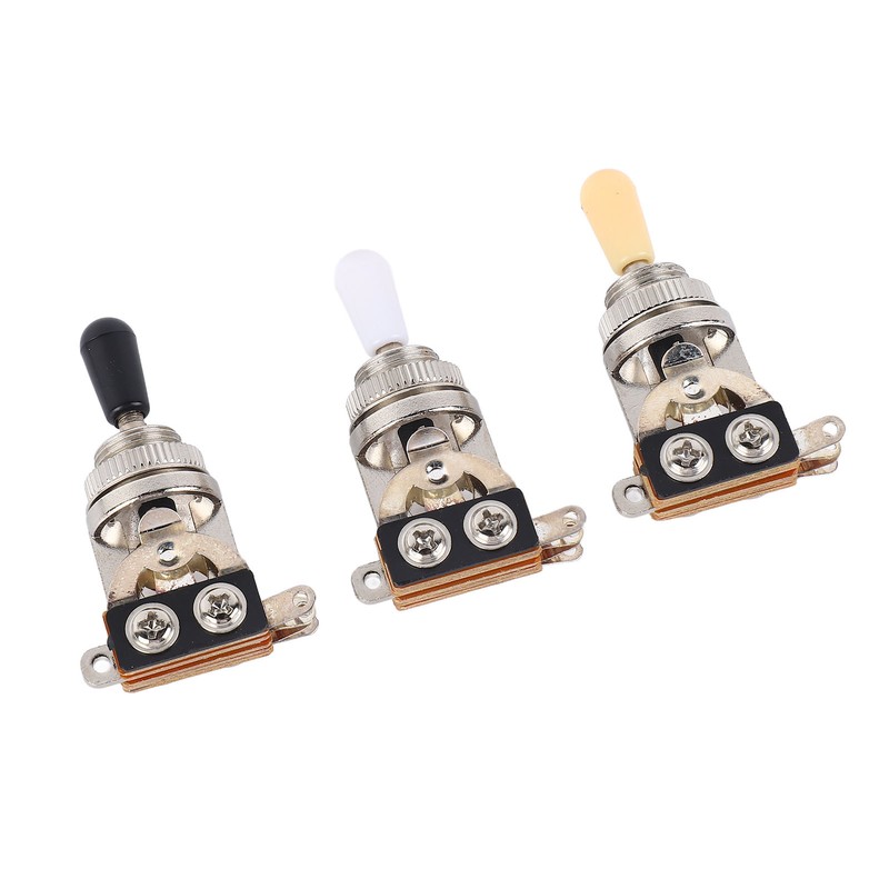 3pcs 3 Way Guitar Toggle Switches Short Straight Switch with