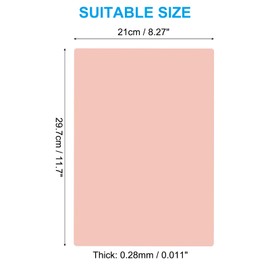 PATIKIL A4 Size Guided Reading Sheet, 5pcs Correction Lighting Gel Filter Colored Overlay Transparent Color Film for Classroom Photo Studio, Light Orange