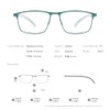 FONEX Titanium Glasses Frame,Men Square Myopia Optical Eyeglass Frame 8521