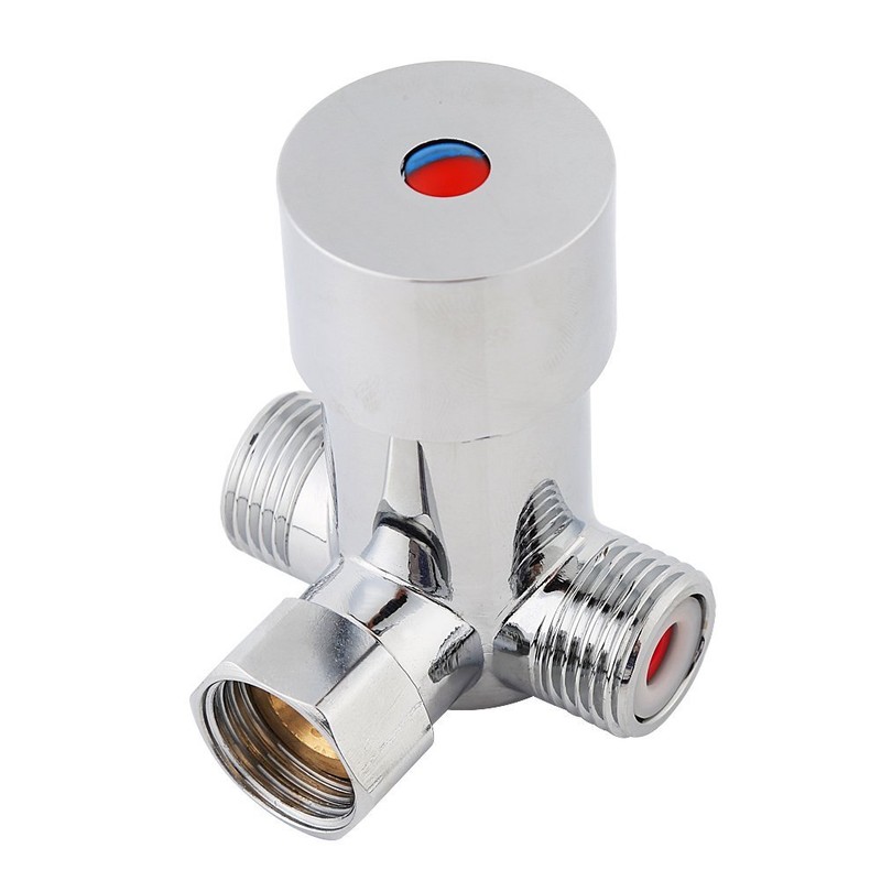 Water Mixing Valve,G1/2 Hot Cold Water Mixing Valve Thermostatic Mixer