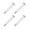 sourcing map 4pcs Single Hole Fork Bolts 4 mm x