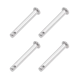 sourcing map 4pcs Single Hole Fork Bolts 4 mm x 30 mm Flat Head 304 Stainless Steel Link Hinge Pin