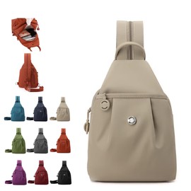 Waterproof Oxford Large Capacity Convertible Shoulder Bag, Street Lite Chic Versatile Large Capacity Travel Bag (Khaki)