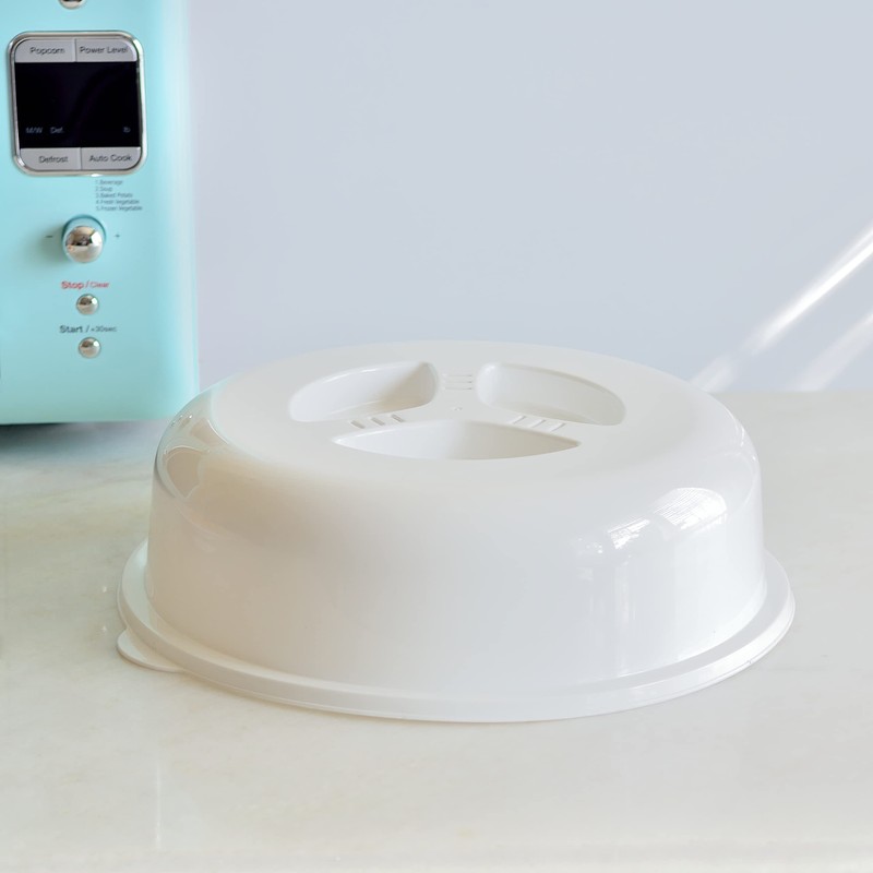 Youngever 2 Pack 12 Inch Plastic Microwave Splatter Covers, Reusable