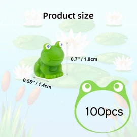 100 Pack Mini Frogs, Resin Green Tiny Frogs to Hide Decoration, DIY Craft Plant Potted, Little Miniature Plastic Desktop Landscape Potted Car Decoration