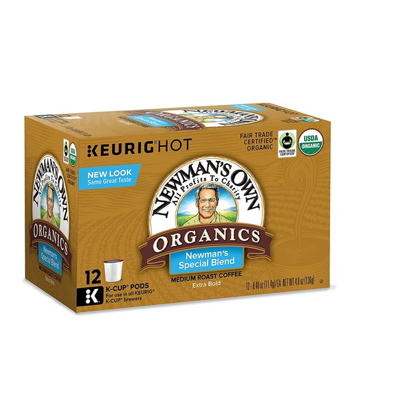 Newman's Own Organics Keurig Single-Serve K-Cup Pods Newman's Special Blend Medium Roast Coffee, 12 Count