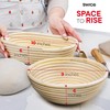 Swice Bread Proofing Basket Set, 9-Inch Round & 10-Inch Oval