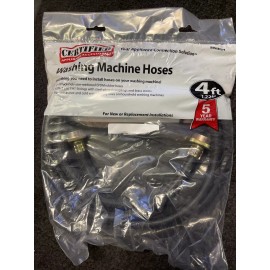 SELA PRODUCTS NEW 2 PACK WASHING MACHINE HOSES 4ft BLACK EPDM RUBBER 3/4 FHT X 3/4 FHT 800 PSI