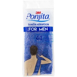 PONJITA 3M Toalla Elástica Exfoliante para Hombre Limpieza Profunda 1 pieza Ideal para baño diario, Elimina impurezas y células muertas, Exfoliación profunda, Flexible para la espalda, Colores surtidos