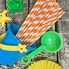Stripe Paper Straws - Party Supply - Orange White -