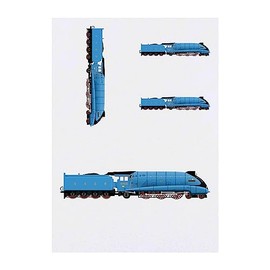 4 x 'Mallard Steam Train' Temporary Tattoos - Water Resistant, Skin-Safe, Non-Toxic Transfers, Mixed Sizes (TO00061666)