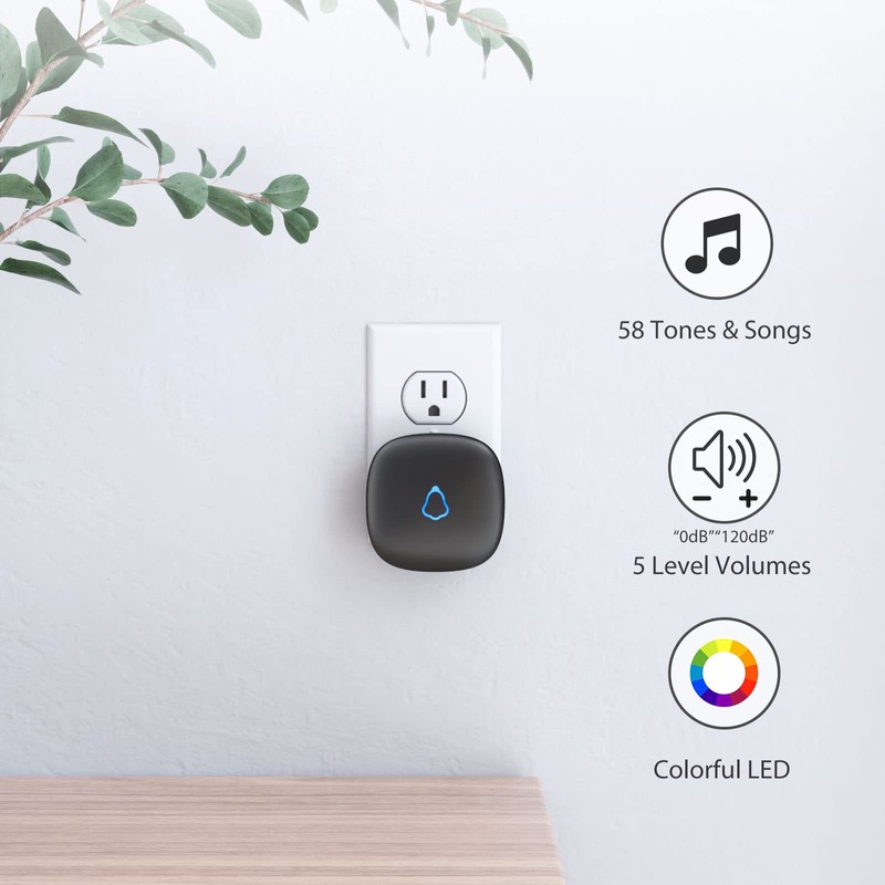 METAK Wireless Door Chime, Door Open Contact Sensor Alarm with
