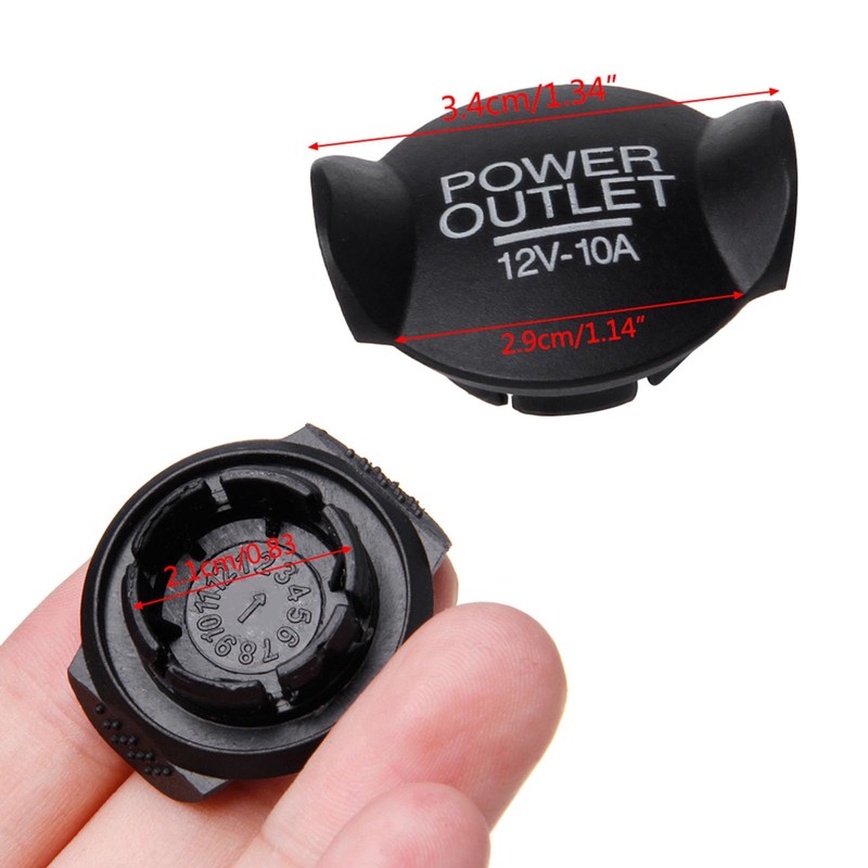 Zeizafa 2Pcs Car Outlet Covers 12V Power Socket Plug Covers