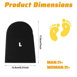 2 Pairs Ice Bath Toe Warmers, Cold Plunge Toe Covers, Soft Reusable Neoprene Toes Socks Foot Warmer Booties for Ice Baths & Cold Plunge Tub Accessories, Hiking, Camping(L)