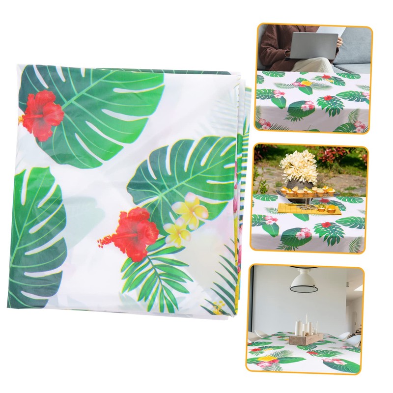 Mikinona Leaves Pattern Tablecloth Picnic Table Cover Iridescent Table Cloth